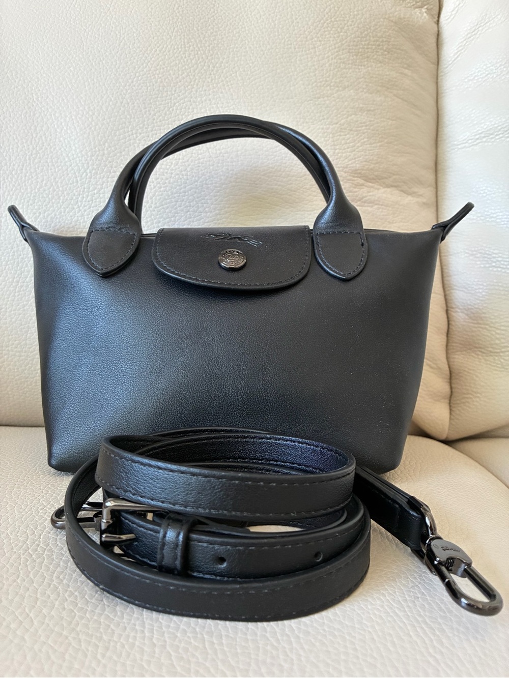 Longchamp XS Le Pliage Xtra crossbody leather bag